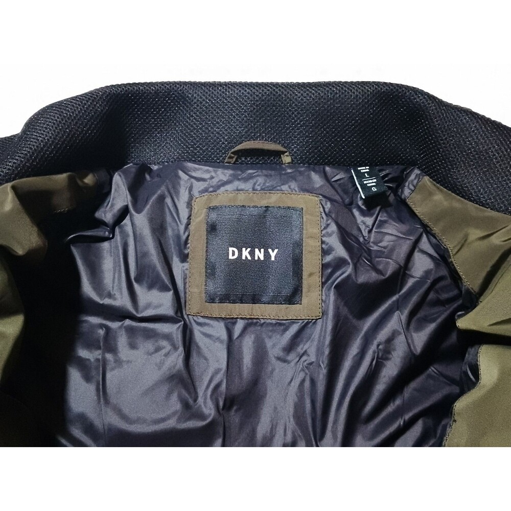DKNY Olive Green Quilted Puffer Jacket - Picture 9 of 16